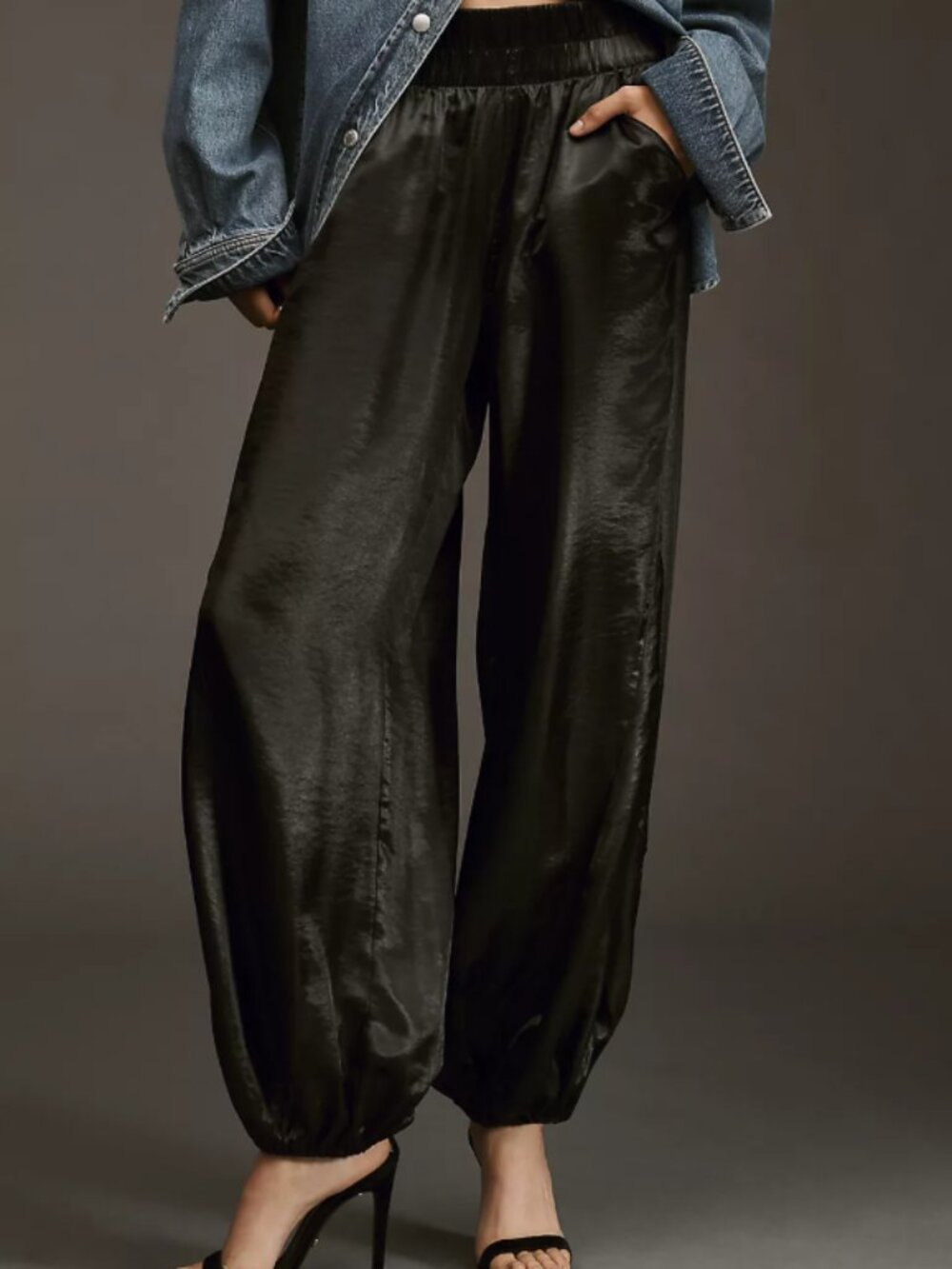 Anthropologie Pilcro Liquid Parachute Pants | Black | SP